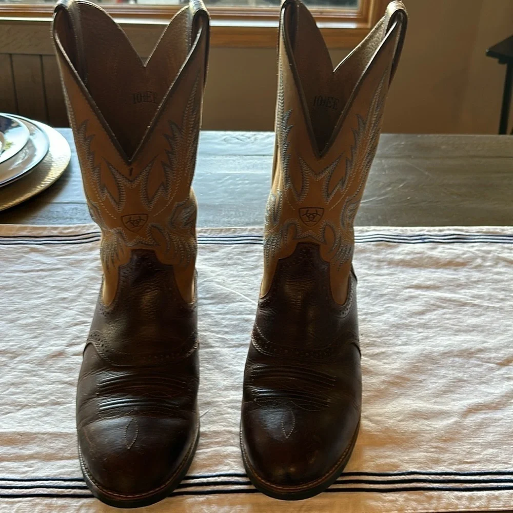 Ariat Heritage Stockman Western Boots Men’s Size US 10.5 EE Brown 10002252